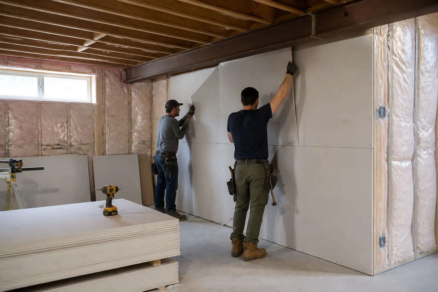 Basement Drywall Installation